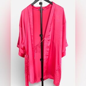 Victoria's Secret Vibrant Pink Satin Robe